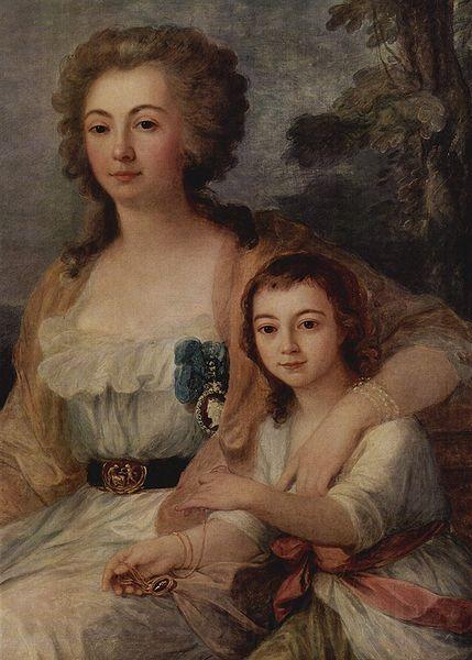 Angelica Kauffmann Countess Anna Protassowa with niece France oil painting art